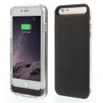 iFans certyfikowana MFi bateria zewnętrzna / power bank 3100mAh z pokrywą dla Apple iPhone 6 / 6S - czarna / przezroczysta