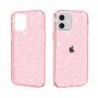 Etui przezroczyste z cekinami do iPhone 12 / 12 Pro - różowy
