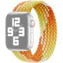 Nylonowy pasek z kolorowym wzorem warkocza do Apple Watch Ultra 49mm / 46mm / 45mm / 44mm / 42mm - XS - żółto-pomarańczowy