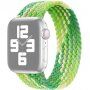 Nylonowy pasek z kolorowym wzorem warkocza do Apple Watch Ultra 49mm / 46mm / 45mm / 44mm / 42mm - XS - zielone
