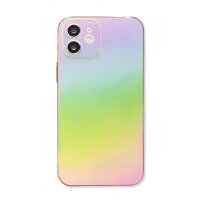 Przezroczyste etui lustrzane do iPhone 12 mini - tęcza