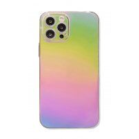 Przezroczyste etui lustrzane do iPhone 12 Pro - tęcza