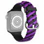 Przeplatany silikonowy pasek do Apple Watch 42mm / 41mm / 40mm / 38mm - czarno-fioletowy