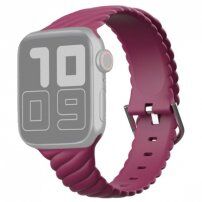 Przeplatany silikonowy pasek do Apple Watch 42mm / 41mm / 40mm / 38mm - bordowe
