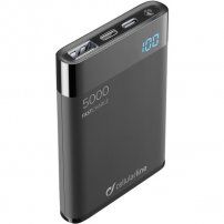 Cellularline FreePower Manta HD power bank z portami USB-C / USB - 5 000 mAh - czarna