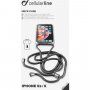 Cellularline Neck-Case etui ze sznurkiem na szyję do iPhone X / XS - czarny
