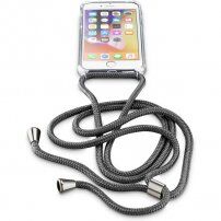 Cellularline Neck-Case etui ze sznurkiem na szyję do iPhone 6 / 7 / 8 / SE (2020/2022) - czarny