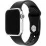 FIXED Silicone Strap pasek z krótszą i dłuższą klamrą do Apple Watch 42mm / 41mm / 40mm / 38mm - czarny