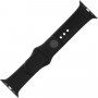 FIXED Silicone Strap pasek z krótszą i dłuższą klamrą do Apple Watch 42mm / 41mm / 40mm / 38mm - czarny
