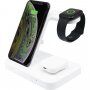 FIXED Powerstation 3w1stojak z ładowaniem bezprzewodowym do iPhone / Apple Watch / AirPods - biały