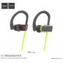 HOCO bezprzewodowe Bluetooth słuchawki sportowe dla Apple iPhone - szaro-żółte