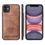 Taokkim etui ochronne ze skóry PU z kieszenią w stylu retro do iPhone 11 - brązowe