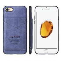 Taokkim etui ochronne ze skóry PU z kieszenią w stylu retro do iPhone 6 / 6S - niebieskie