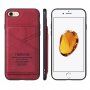 Taokkim etui ochronne ze skóry PU z kieszenią w stylu retro do iPhone 6 Plus / 6S Plus - czerwony