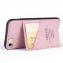 Taokkim etui ochronne ze skóry PU z kieszenią w stylu retro do iPhone 6 Plus / 6S Plus - różowy