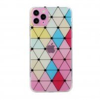 Miękkie etui ze wzorem witrażowym do iPhone 11 Pro - różowy