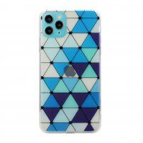 Miękkie etui ze wzorem witrażowym do iPhone 11 Pro - niebieskie