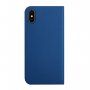 Magnetyczny pokrowiec flip do iPhone XS Max - królewski niebieski