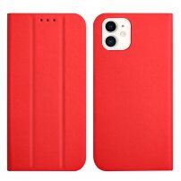 Magnetyczny pokrowiec flip do iPhone 12 mini - czerwony