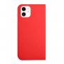 Magnetyczny pokrowiec flip do iPhone 12 mini - czerwony