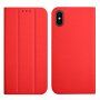 Magnetyczny pokrowiec flip do iPhone X / XS - czerwony