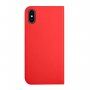 Magnetyczny pokrowiec flip do iPhone XS Max - czerwony