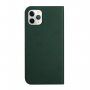 Magnetyczny pokrowiec flip do iPhone 11 Pro Max - ciemnozielony