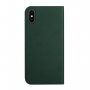 Magnetyczny pokrowiec flip do iPhone X / XS - zielony