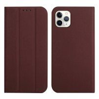Magnetyczny pokrowiec flip do iPhone 12 Pro Max - brązowy
