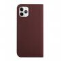 Magnetyczny pokrowiec flip do iPhone 11 Pro Max - brązowy