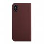 Magnetyczny pokrowiec flip do iPhone X / XS - brązowy