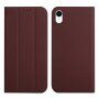 Magnetyczny pokrowiec flip do iPhone XR - brązowy