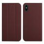 Magnetyczny pokrowiec flip do iPhone XS Max - brązowy