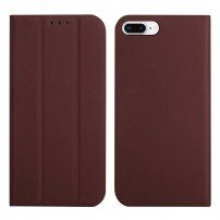 Magnetyczny pokrowiec flip do iPhone 7 Plus / 8 Plus - brązowy