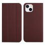 Magnetyczny pokrowiec flip do iPhone 13 mini - brązowy