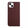 Magnetyczny pokrowiec flip do iPhone 13 mini - brązowy