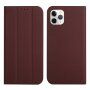 Magnetyczny pokrowiec flip do iPhone 13 Pro - brązowy