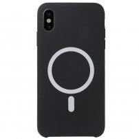 Etui silikonowe ze wsparciem Magsafe ładowania do iPhone X / XS - czarny