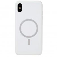 Etui silikonowe ze wsparciem Magsafe ładowania do iPhone X / XS - biały
