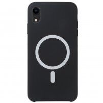 Etui silikonowe ze wsparciem Magsafe ładowania do iPhone XR - czarny