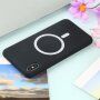 Etui silikonowe ze wsparciem Magsafe ładowania do iPhone XR - czarny
