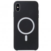 Etui silikonowe ze wsparciem Magsafe ładowania do iPhone XS Max - czarny