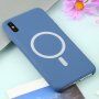 Etui silikonowe ze wsparciem Magsafe ładowania do iPhone XS Max - niebieskie