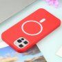 Etui silikonowe ze wsparciem Magsafe ładowania do iPhone 13 Pro Max - czerwony