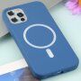 Etui silikonowe ze wsparciem Magsafe ładowania do iPhone 11 Pro Max - niebieskie