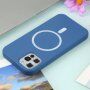 Etui silikonowe ze wsparciem Magsafe ładowania do iPhone 11 Pro Max - niebieskie