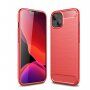 Trwałe etui z teksturą szlifowaną do iPhone 13 - czerwony