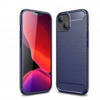 Trwałe etui z teksturą szlifowaną do iPhone 13 mini - niebieskie