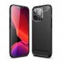 Trwałe etui z teksturą szlifowaną do iPhone 13 Pro Max - czarny