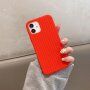 Silikonowe etui z plecionym wzorem do iPhone 13 - czerwony